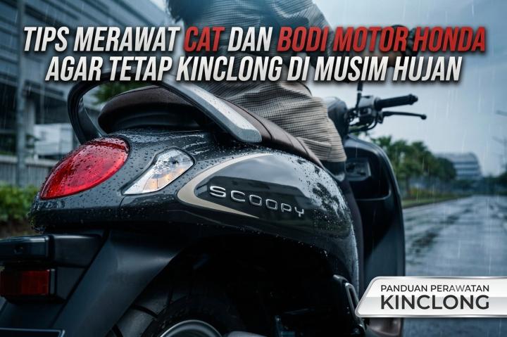 Tips Merawat Cat dan Bodi Motor Honda Agar Tetap Kinclong di Musim Hujan Menurut Astra Motor Natar
